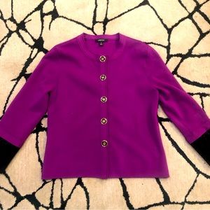 Carlisle purple sweater cardigan jacket Sz S